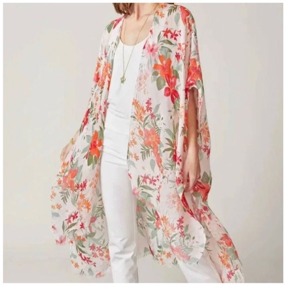 Spartina 449 Daufuskie Island High Low Kimono - Alljoy Landing Sand. OS.‎